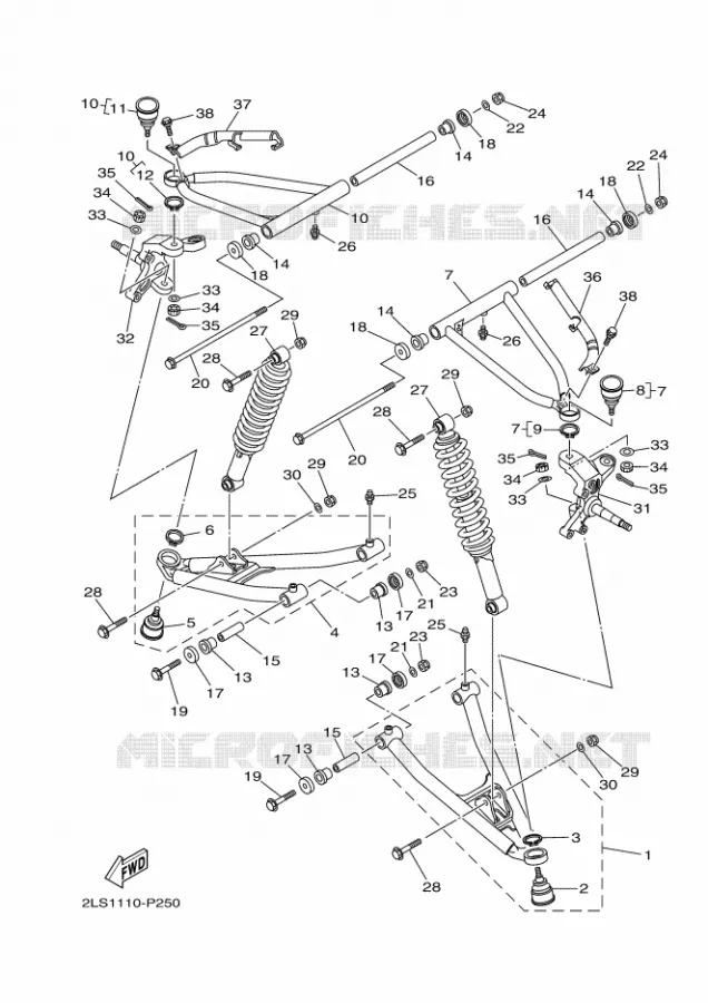 SUSPENSION / ROUE AVANT Yamaha QUAD 700 2015 RAPTOR  YFM700RYFM700RF