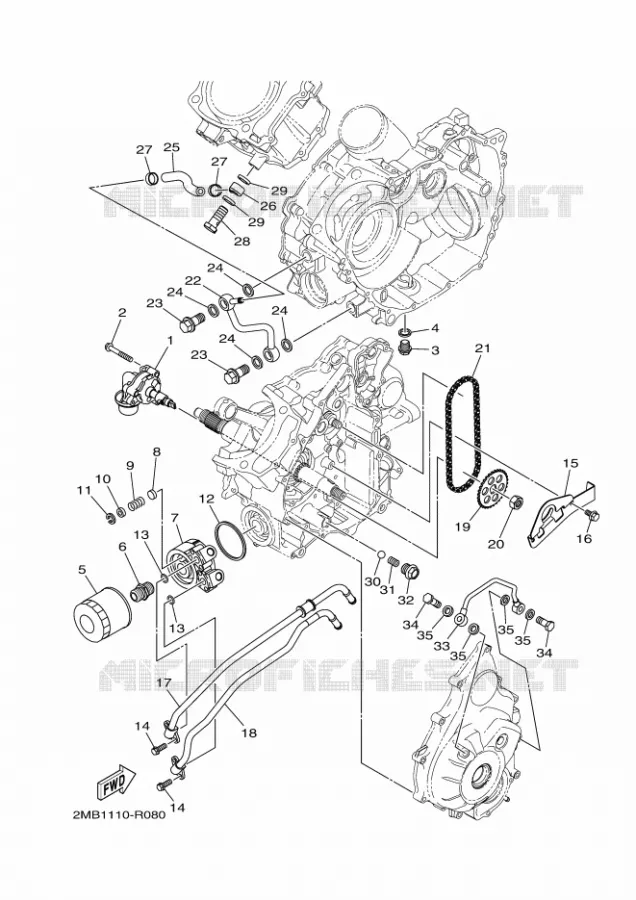 POMPE A HUILE Yamaha SIDE BY SIDE 700 2016 WOLVERINE  YXE700EYXE70WPXG