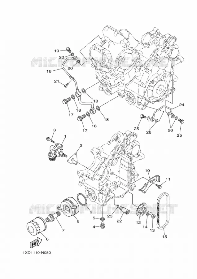POMPE A HUILE Yamaha SIDE BY SIDE 700 2014 VIKING  YXM700EYXM700PE