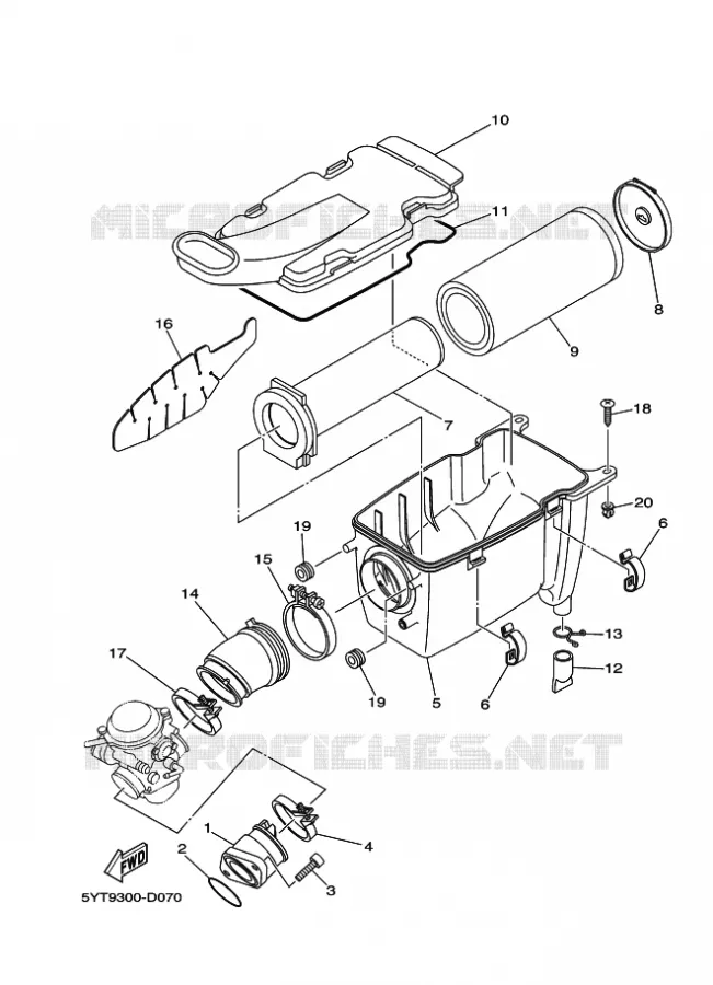 ADMISSION Yamaha QUAD 350 2007 RAPTOR  YFM350R