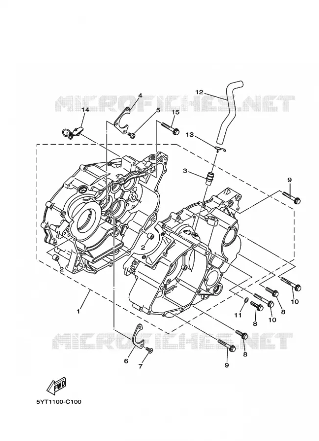 CARTER MOTEUR Yamaha QUAD 350 2007 RAPTOR  YFM350R