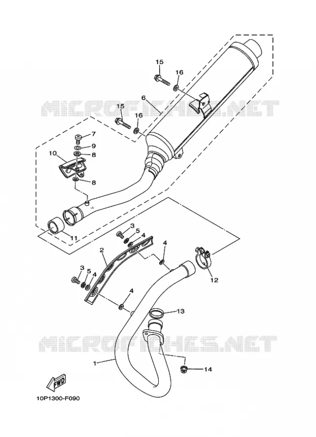 ECHAPPEMENT Yamaha QUAD 350 2007 RAPTOR  YFM350R