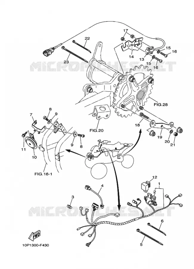 PARTIE ELECTRIQUE 2 Yamaha QUAD 350 2010 RAPTOR  YFM350R