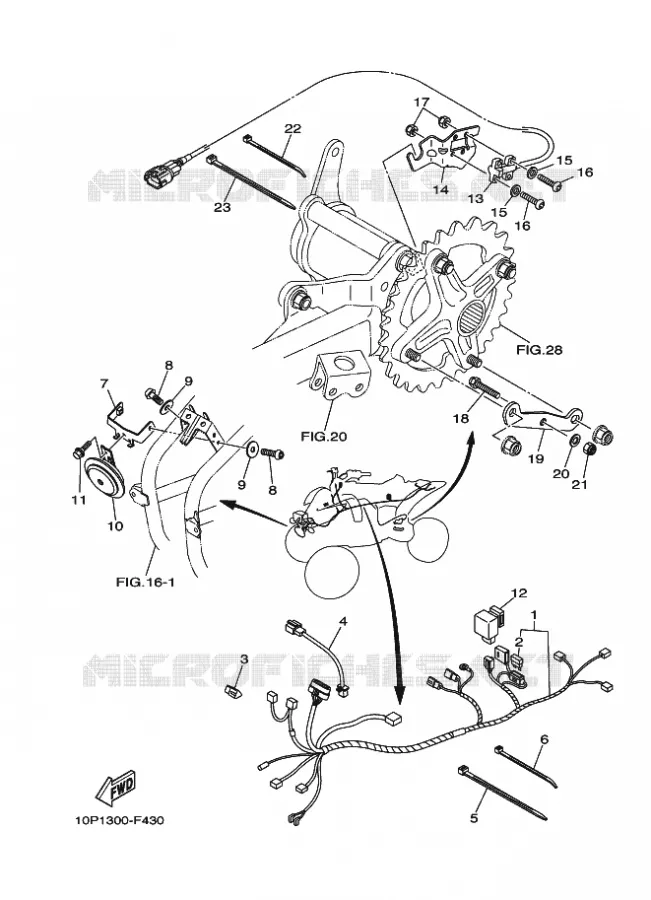 PARTIE ELECTRIQUE 2 Yamaha QUAD 350 2011 RAPTOR  YFM350R