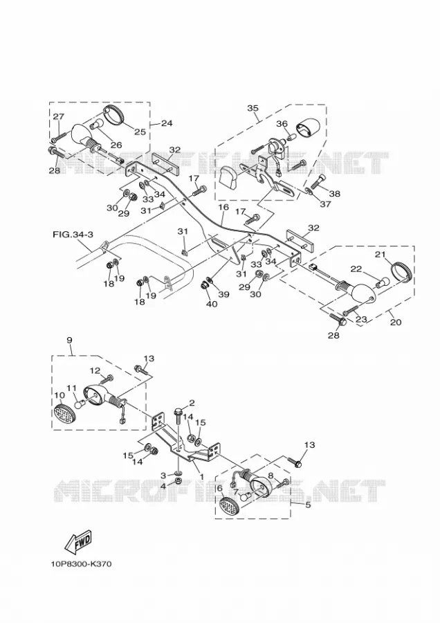 CLIGNOTANT Yamaha QUAD 350 2011 RAPTOR  YFM350R
