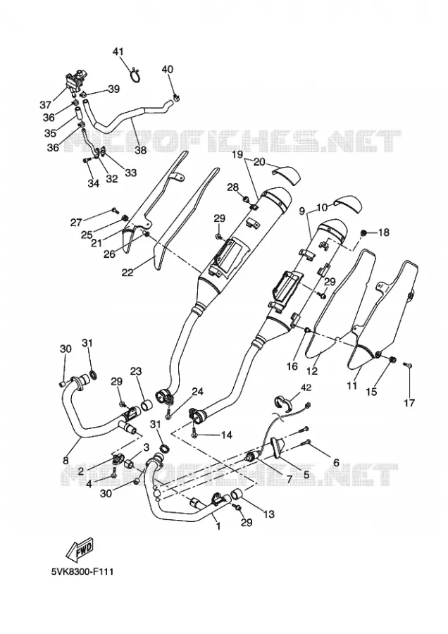 ECHAPPEMENT Yamaha MOTO 660 2014 XTX  XT660X