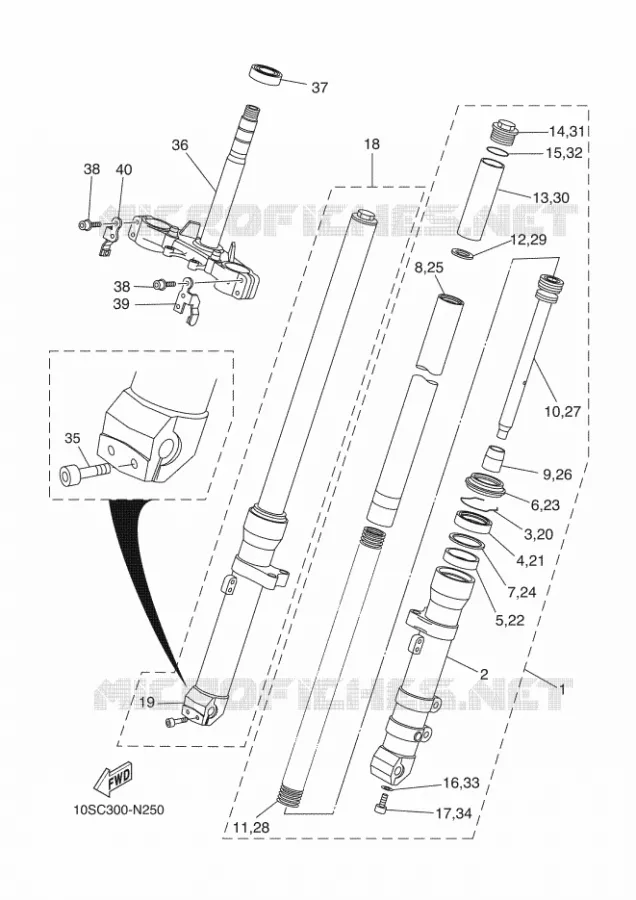 FOURCHE Yamaha MOTO 660 2014 XTX  XT660X
