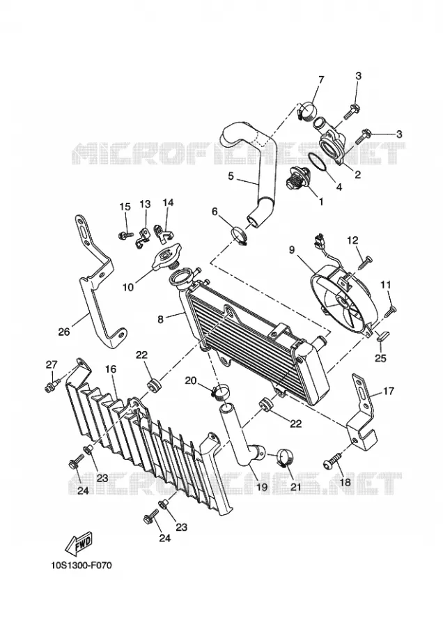 RADIATEUR / DURITES Yamaha MOTO 660 2014 XTX  XT660X