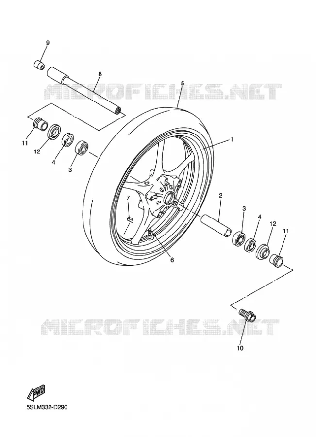 ROUE AVANT Yamaha MOTO 600 2009 R6  YZF-R6