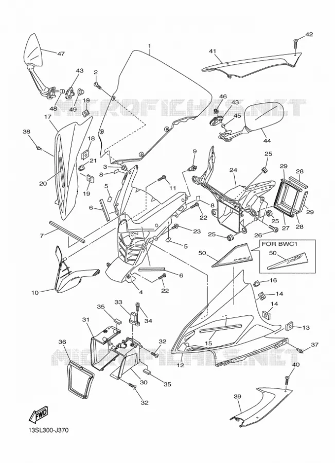 CARENAGES 1  Yamaha MOTO 600 2010 R6  YZF-R6