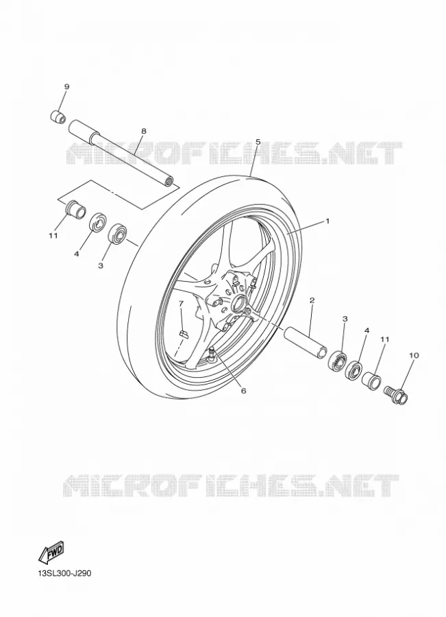 ROUE AVANT Yamaha MOTO 600 2010 R6  YZF-R6