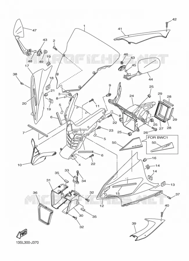 CARENAGES 1  Yamaha MOTO 600 2011 R6  YZF-R6
