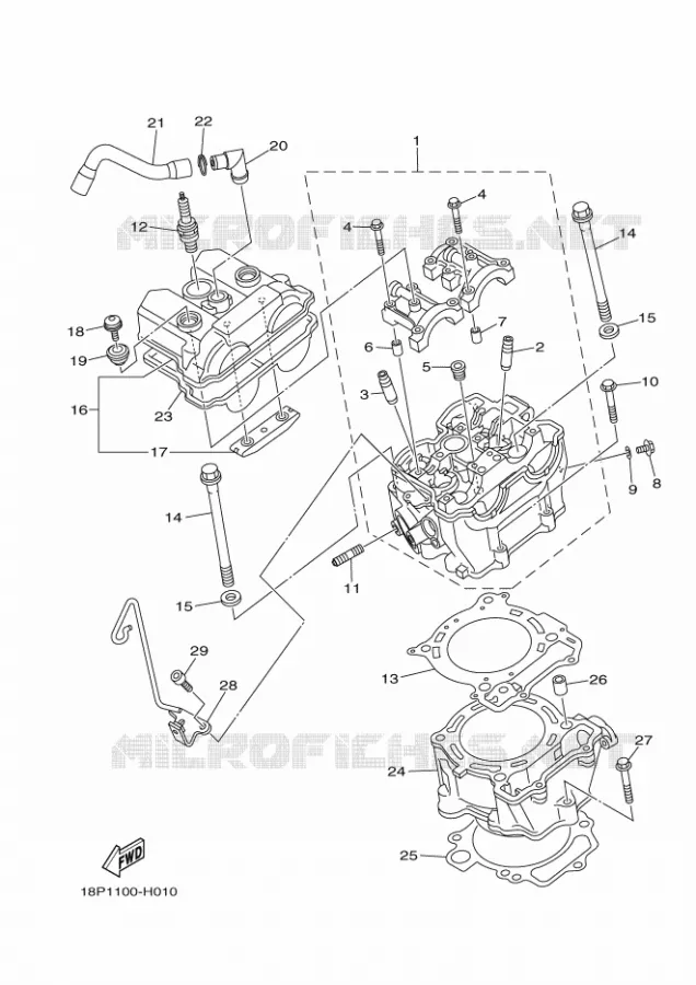 CYLINDRE Yamaha QUAD 450 2012 YFZ R  YFZ450R