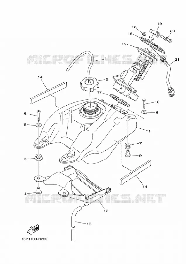 RESERVOIR A ESSENCE Yamaha QUAD 450 2012 YFZ R  YFZ450R