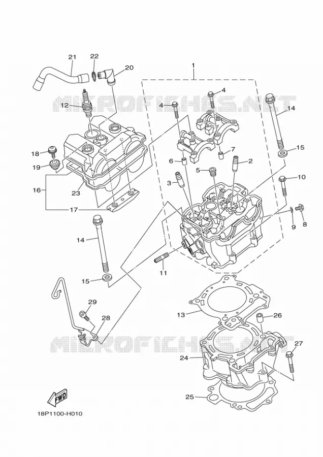 CYLINDRE Yamaha QUAD 450 2013 YFZ R  YFZ450R