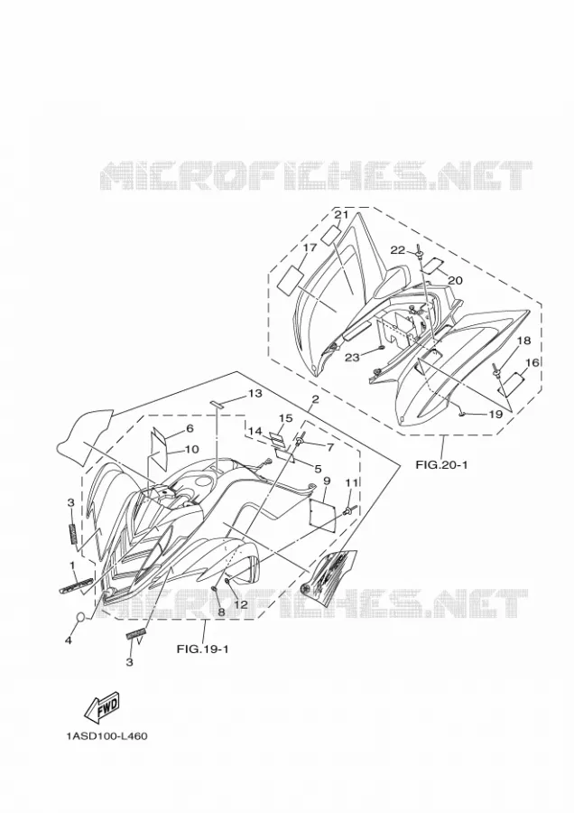 EMBLEME / ETIQUETTE 1 Yamaha QUAD 700 2012 RAPTOR  YFM700R