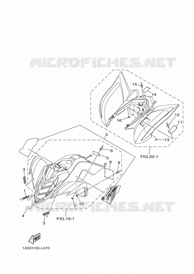 EMBLEME / ETIQUETTE 2 Yamaha QUAD 700 2012 RAPTOR  YFM700R