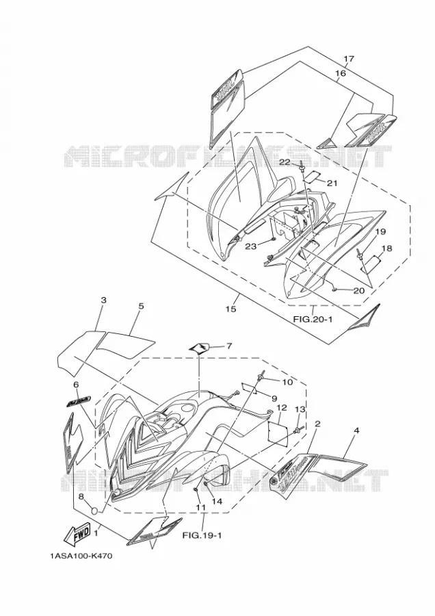 EMBLEME / ETIQUETTE 2 Yamaha QUAD 700 2012 RAPTOR  YFM700R