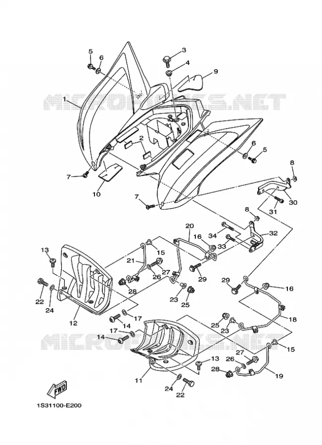 GARDE BOUE ARRIERE Yamaha QUAD 700 2012 RAPTOR  YFM700R