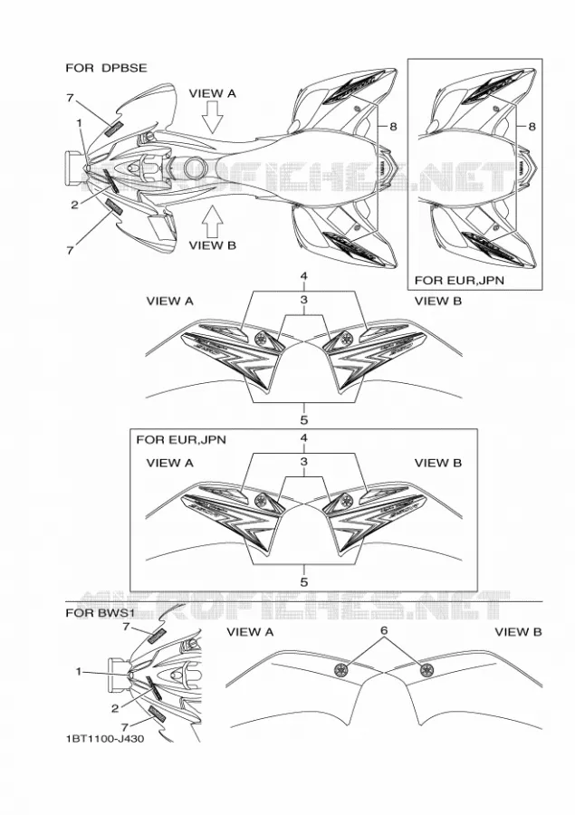 EMBLEME Yamaha QUAD 250 2010 RAPTOR  YFM250R