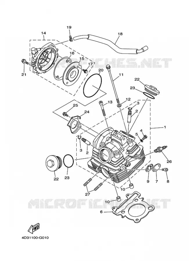 CULASSE Yamaha QUAD 250 2010 RAPTOR  YFM250R