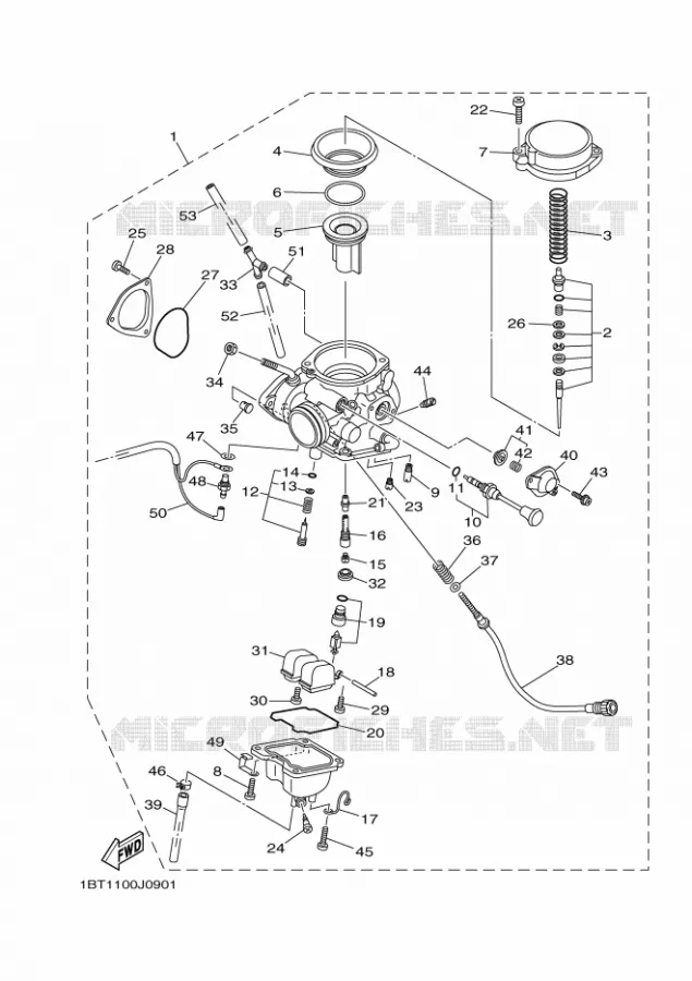 CARBURATEUR Yamaha QUAD 250 2011 RAPTOR  YFM250R