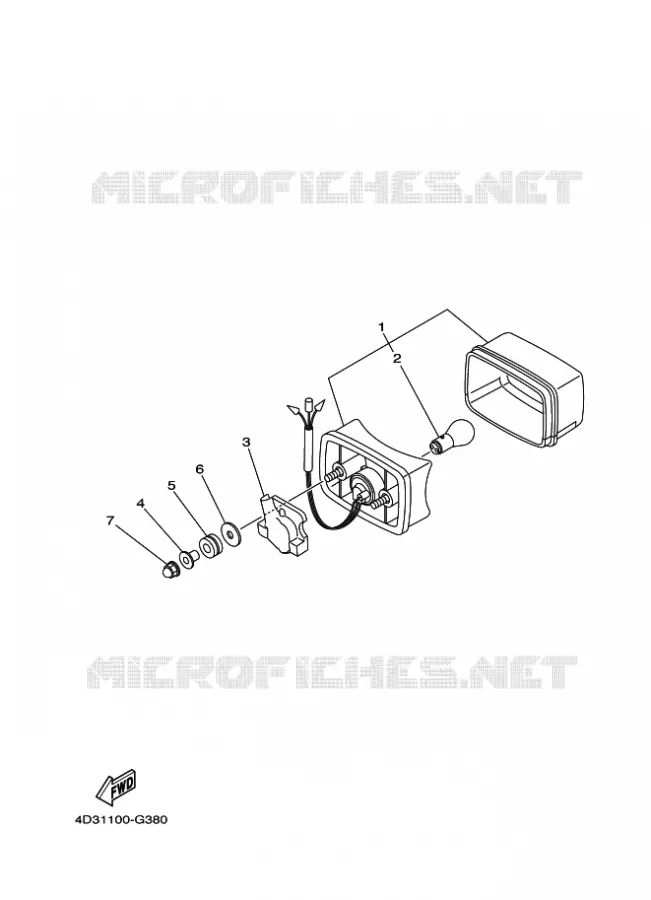 FEU ARRIERE 2 Yamaha QUAD 250 2011 RAPTOR  YFM250R