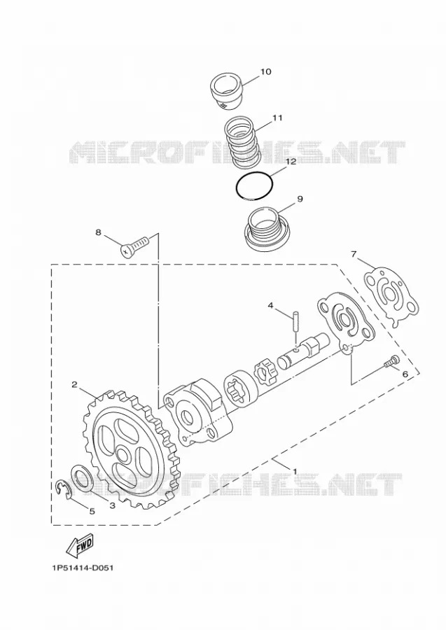POMPE A HUILE Yamaha SCOOTER 125 2011 XOVER  YW125