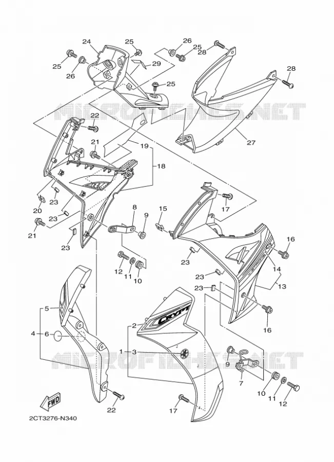 PROTEGE JAMBES Yamaha SCOOTER 110 2014 CRYPTON  T110C
