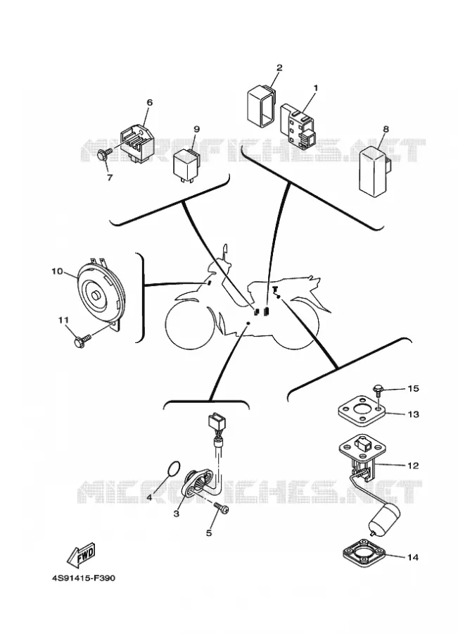 PARTIE ELECTRIQUE 2 Yamaha SCOOTER 110 2014 CRYPTON  T110C