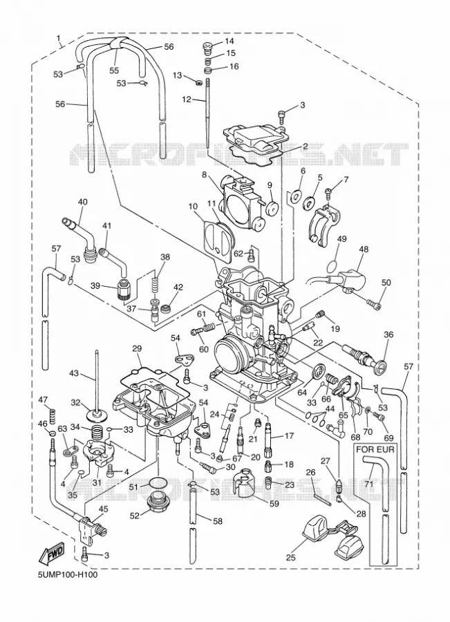 CARBURATEUR Yamaha MOTO 250 2014 WRF  WR250F