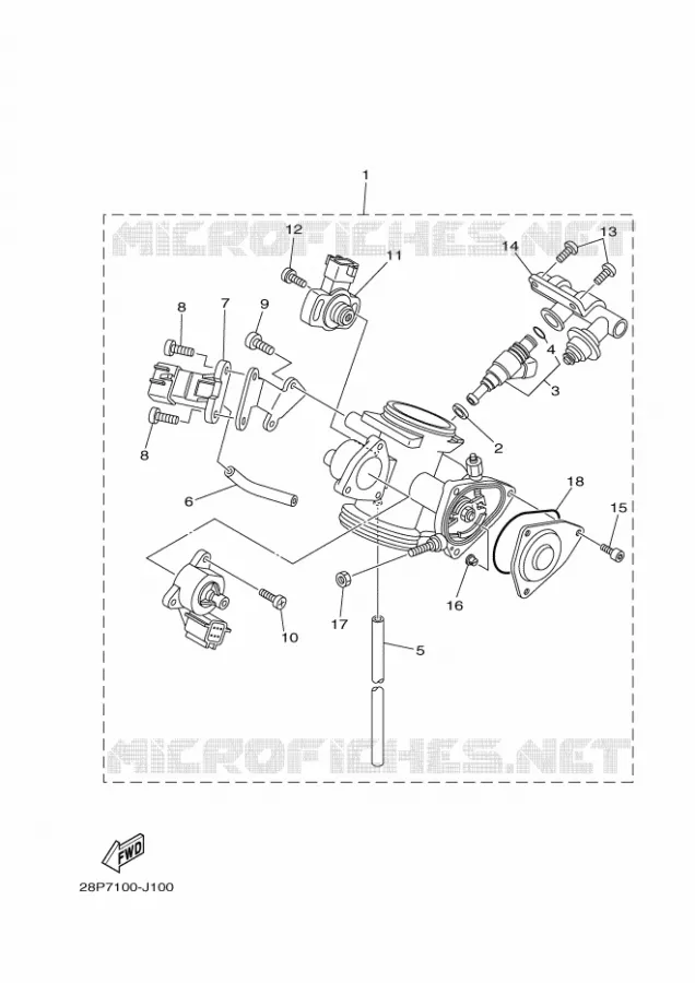 BOITIER PAPILLON INJECTION Yamaha QUAD 700 2012 GRIZZLY  YFM700FWADYFM7FGPHB