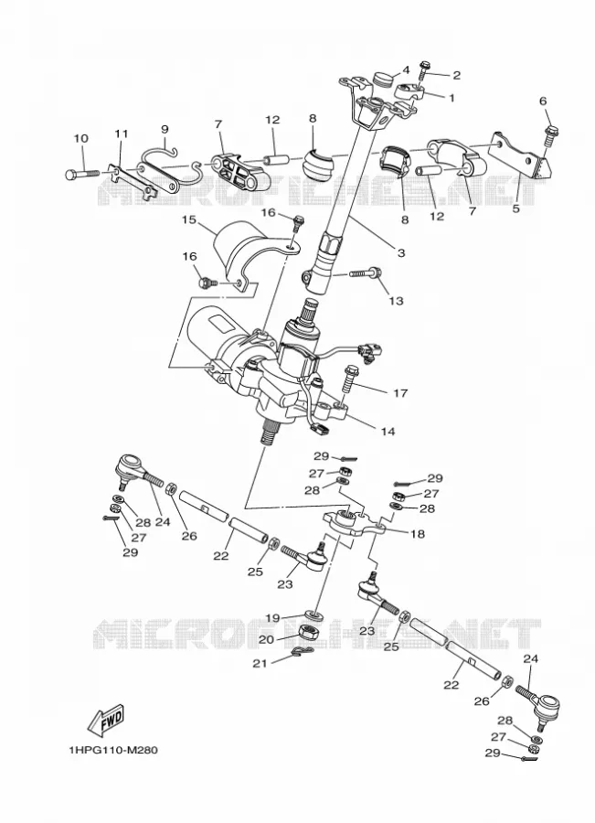 DIRECTION Yamaha QUAD 700 2013 GRIZZLY  YFM700FWADYFM7FGPLED