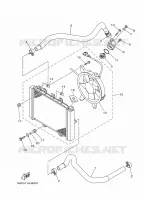RADIATEUR / DURITES pour Yamaha GRIZZLY 2014