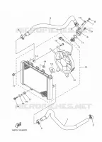 RADIATEUR / DURITES pour Yamaha GRIZZLY 2014