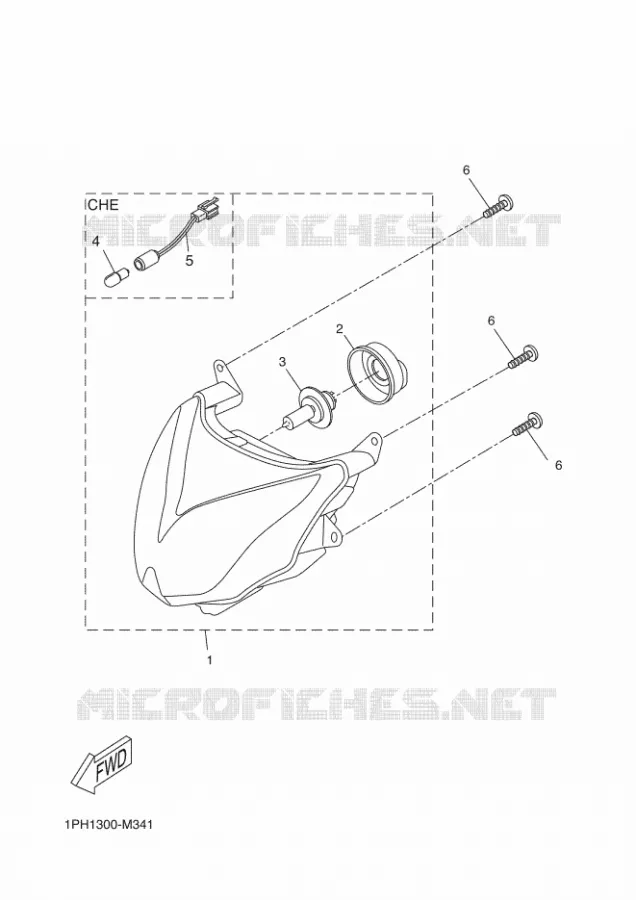 PHARE  Yamaha SCOOTER 50 2013 AEROX  NS50