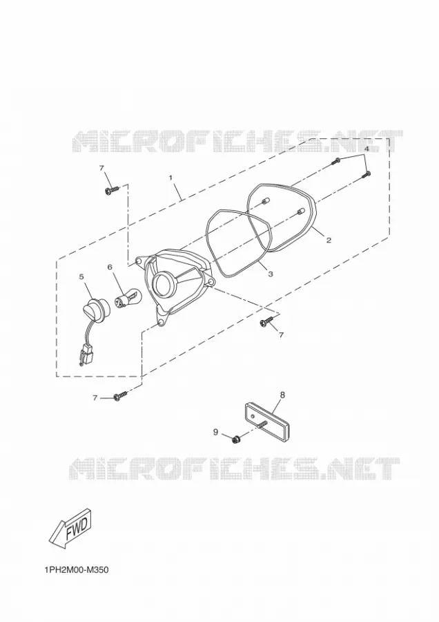 FEU ARRIERE Yamaha SCOOTER 50 2013 NITRO  NS50