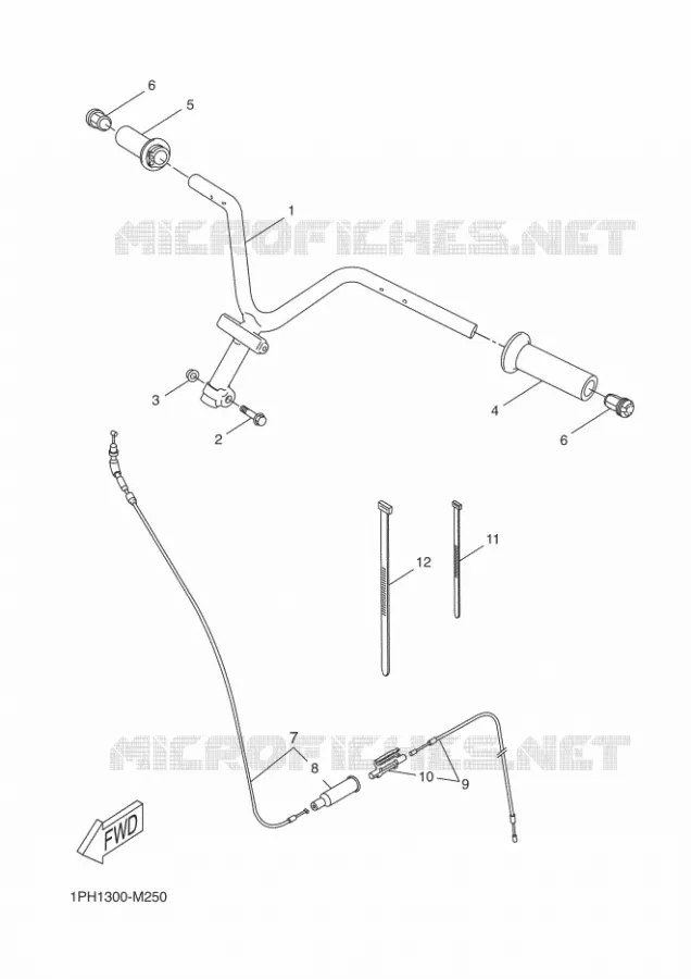 GUIDON ET CABLES Yamaha SCOOTER 50 2016 NITRO  NS50