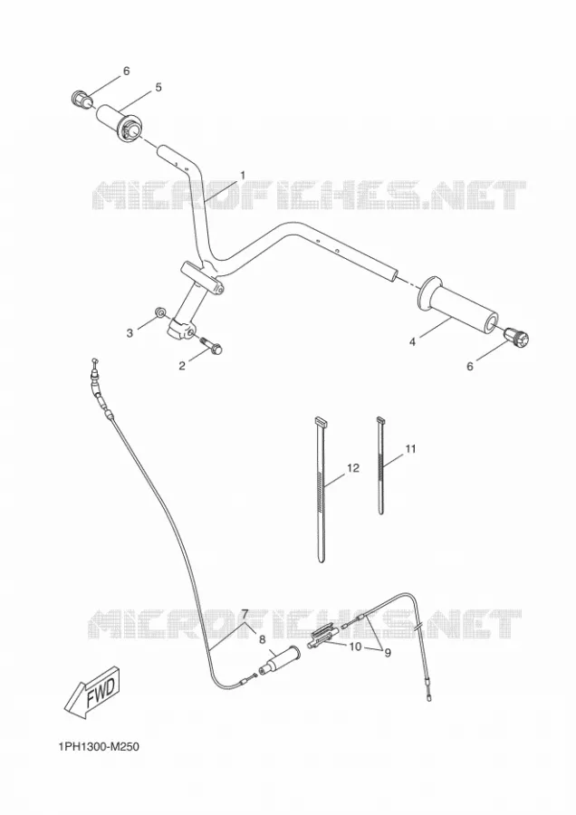 GUIDON ET CABLES Yamaha SCOOTER 50 2016 NITRO  NS50