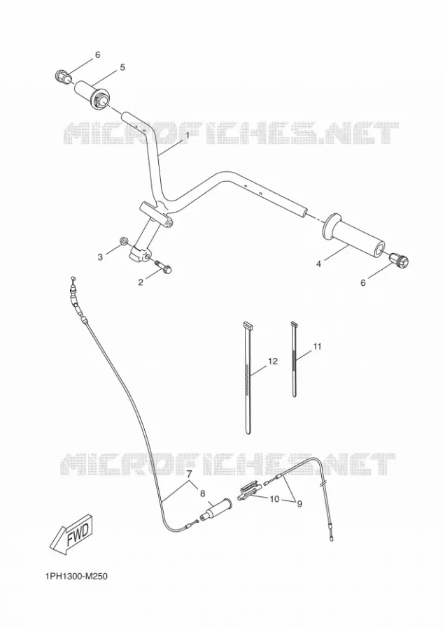 GUIDON ET CABLES Yamaha SCOOTER 50 2016 AEROX  NS50
