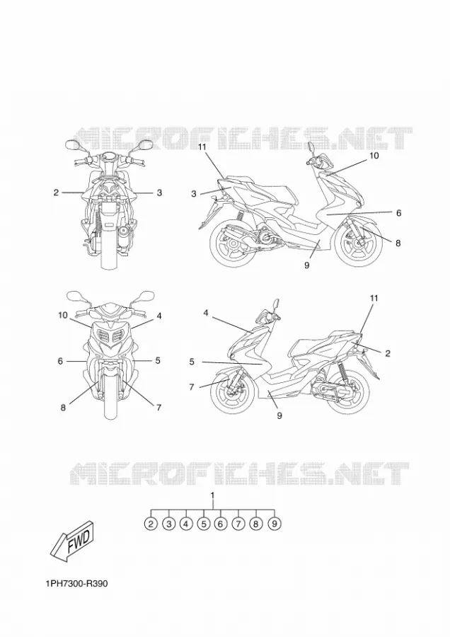 EMBLEME Yamaha SCOOTER 50 2016 AEROX  NS50
