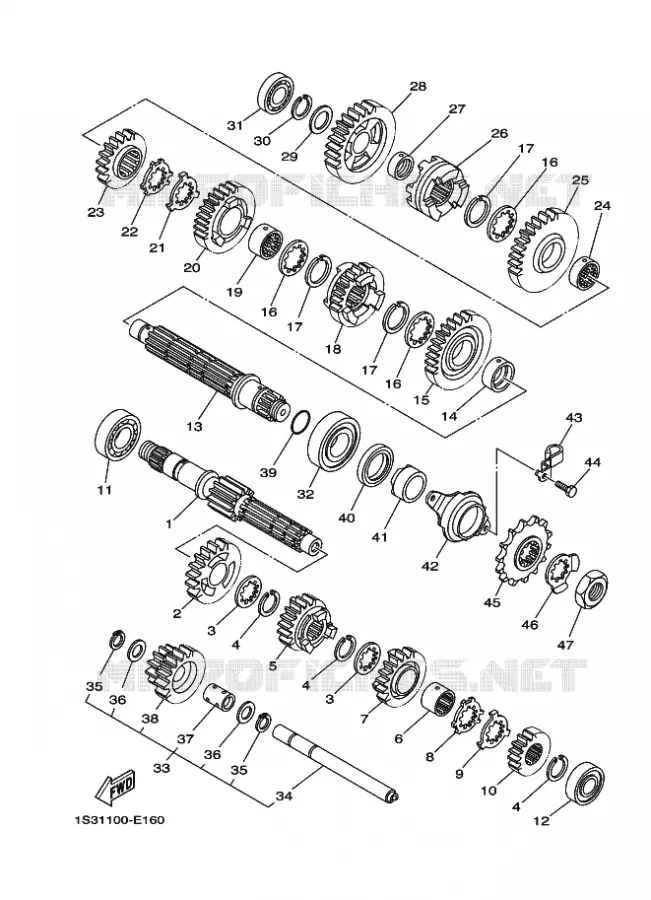 TRANSMISSION Yamaha QUAD 700 2007 RAPTOR  YFM700RYFM70RW