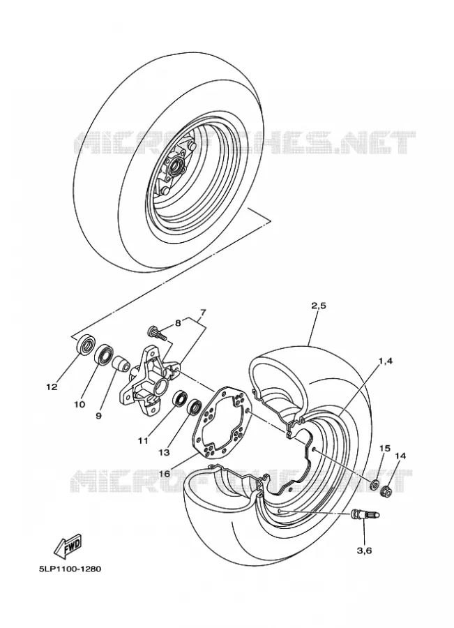 ROUE AVANT Yamaha QUAD 700 2007 RAPTOR  YFM700R