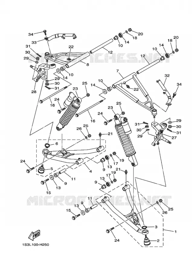 SUSPENSION / ROUE AVANT Yamaha QUAD 700 2009 RAPTOR  YFM700RYFM70RY