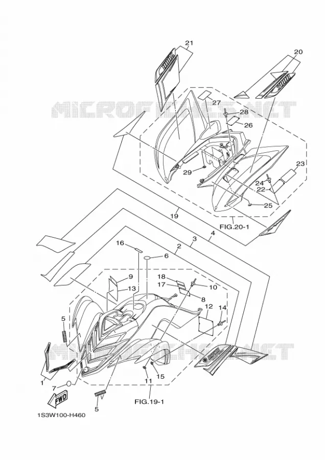 EMBLEME / ETIQUETTE 1 Yamaha QUAD 700 2009 RAPTOR  YFM700RYFM70RY