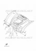 GARDE BOUE ARRIERE pour Yamaha GRIZZLY 2013