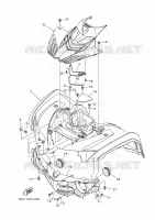 GARDE BOUE AVANT pour Yamaha GRIZZLY 2013