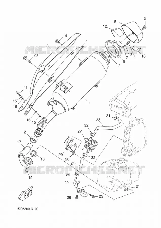 ECHAPPEMENT Yamaha SCOOTER 400 2017 XMAX  YP400RA