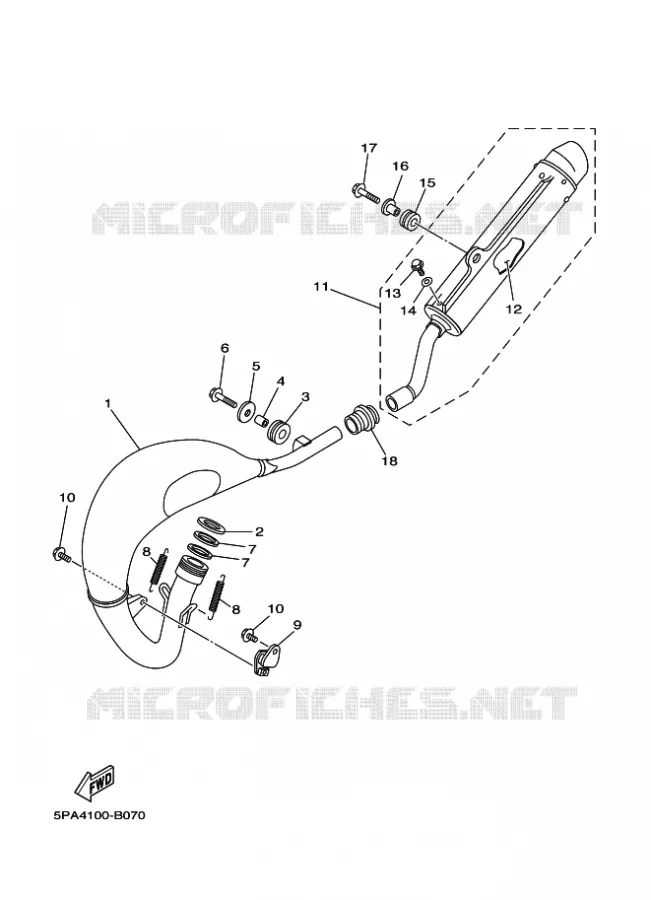 ECHAPPEMENT Yamaha MOTO 85 2017 YZ  YZ85H