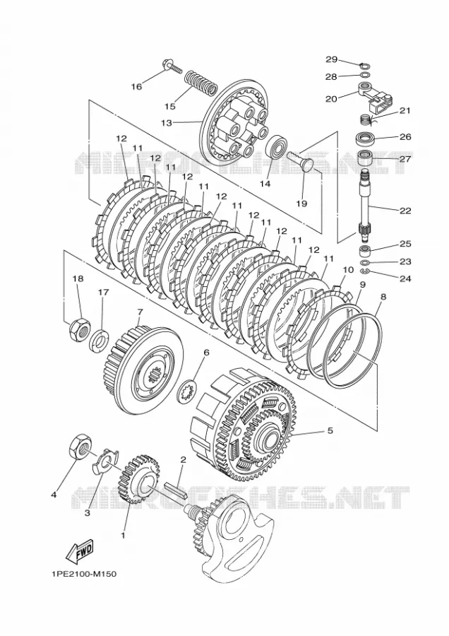 EMBRAYAGE DE DEMARREUR Yamaha QUAD 700 2013 RAPTOR  YFM700RYFM7RSED